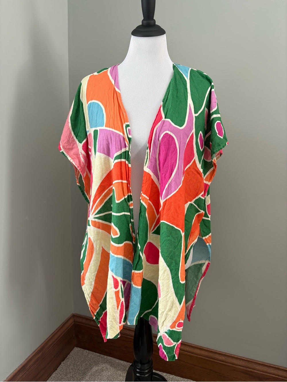 🌸💚🌺 Christian Siriano Colorful Swimsuit Coverup👙EUC